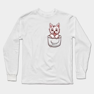 Pocket West Highland Terrier Long Sleeve T-Shirt